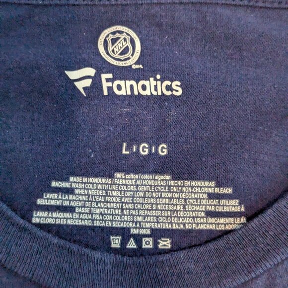 Fanatics Connor McDavid Edmonton Oilers Hockey T-Shirt - Navy - Size L - Picture 4 of 9